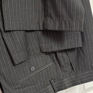 Geoffrey Beene Black/Charcoal Pinstripe Trousers
